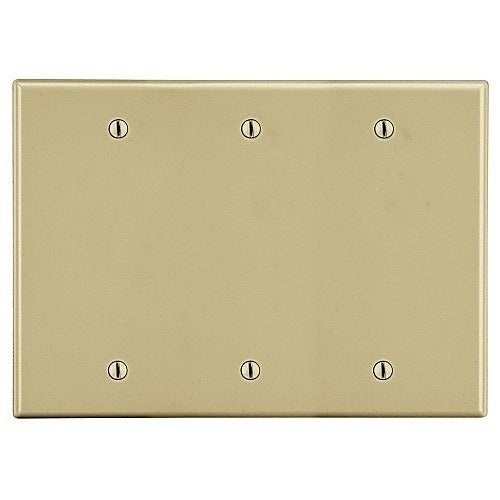 HUBBELL Hubbell Premise Wiring P33I 3-gang Wallplate Black