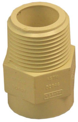 NIBCO Nibco Inc T00070D Cpvc Mip Adapter 3/4 Inch Cold Water