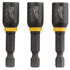 MILWAUKEE Milwaukee 49-66-4523 SHOCKWAVE 5/16 In. x 1-7/8 In. Power Impact Nutdriver (3-Pack)