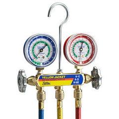 RITCHIE ENGINEERING Ritchie Engineering 41709 Refrigeration Charging Manifold 2-Valve 2-1/2 in Gauge 60 in Hose