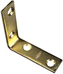 NATIONAL HARDWARE National Mfg N190-835 Corner Iron 2x5/8 in Bright Brass 4 Pack
