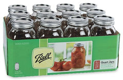 BALL Ball 62000 Quart Mason Jar 12 Pack
