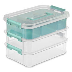 STERILITE Sterilite 14138606 3-layer Stack Carry Box Tray