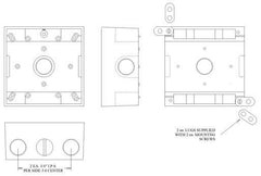 MULBERRY METAL PRODUCTS Mulberry 30266 Weatherproof Box (2 Gang, 7 Outlets, 3/4 in Hub)