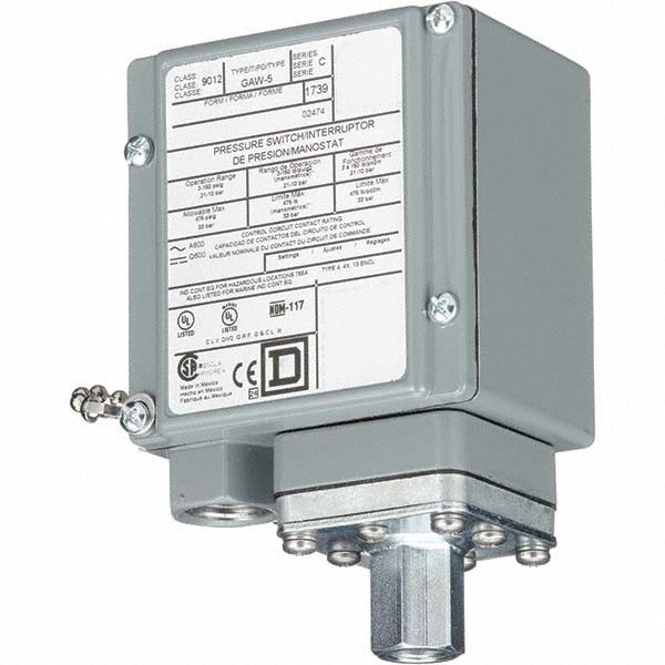 SCHNEIDER ELECTRIC Square D 9012GAW5K1 Pressure Switch 3-150 Psig Spdt-db