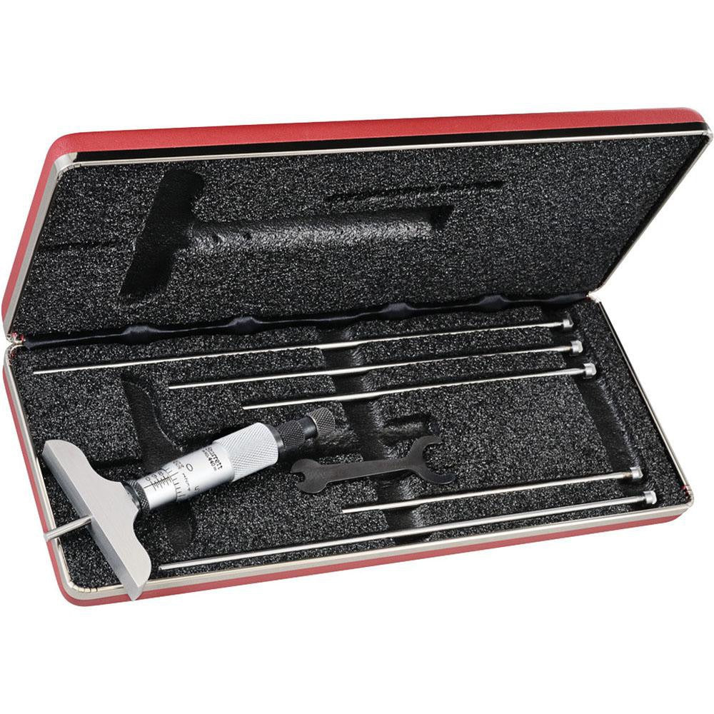 STARRETT Starrett 52119 Mechanical Depth Micrometer 6 Inch 6 Rods