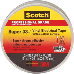 3M 3M 06132BA-10 Scotch Super 33+ Vinyl Plastic Electrical Tape 3/4 in x 66 ft