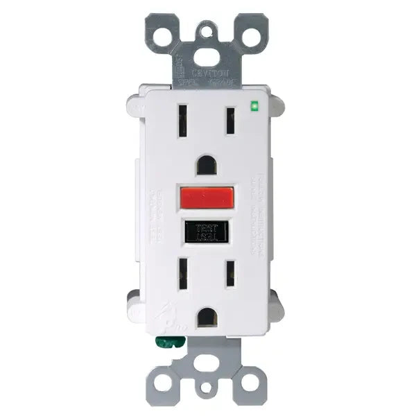 LEVITON Leviton R22-GFNT1-0RW SmartlockPro Self-Test GFCI Outlet 15A 5-15R