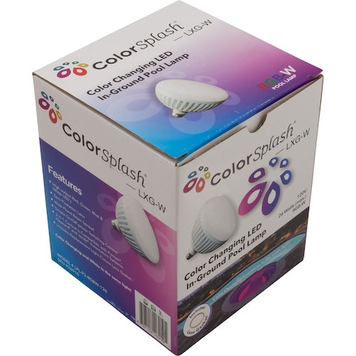 J & J ELECTRONICS J&J Electronics 26910 ColorSplash LXG-W Series RGB + White LED Pool Lamp | 120V | LPL-P2-RGBW-12