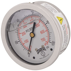 WINTERS INSTRUMENTS Winters Instruments PFQ904 stainless steel liquid filled gauge 0-100 PSI (2-1/2 inches dial / 1/4 inches back NPT)