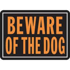 HY-KO Hy-Ko 838 Beware of the Dog Day-Glo Aluminum Sign 10 x 14 Inch