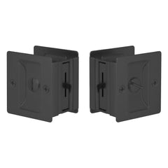 EMTEK Emtek EEPDSQU65MB Square Privacy Pocket Door Lock