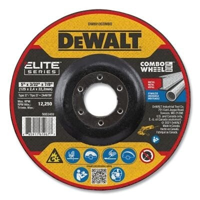 DEWALT Dewalt dw8910combo Elite Series T27 Combo Wheel 5 in 24 Grit