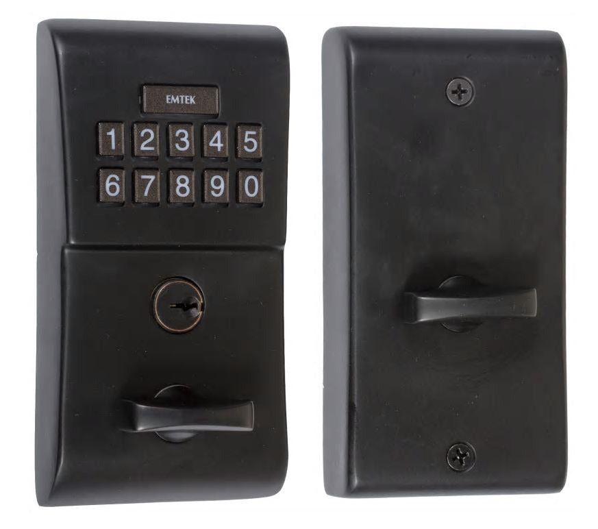 EMTEK Emtek E1020US19 Electronic Keypad Deadbolt Flat Black
