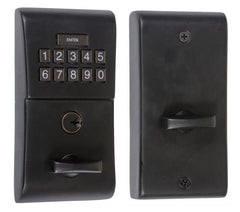 EMTEK Emtek E1020US19 Electronic Keypad Deadbolt Flat Black