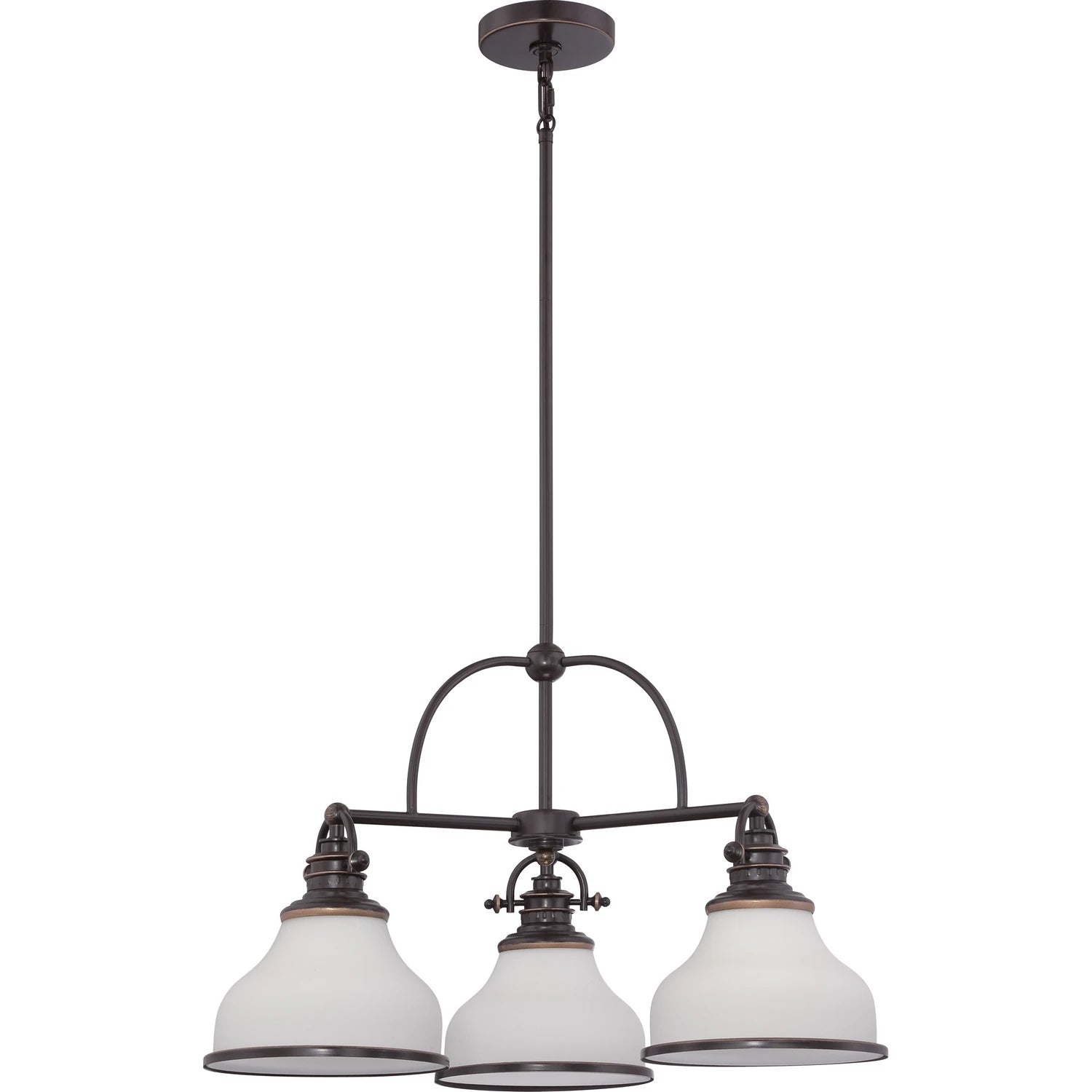 QUOIZEL Quoizel GRT5103PN Grant Chandelier 300W 24 inch width 15.5 inch height three light