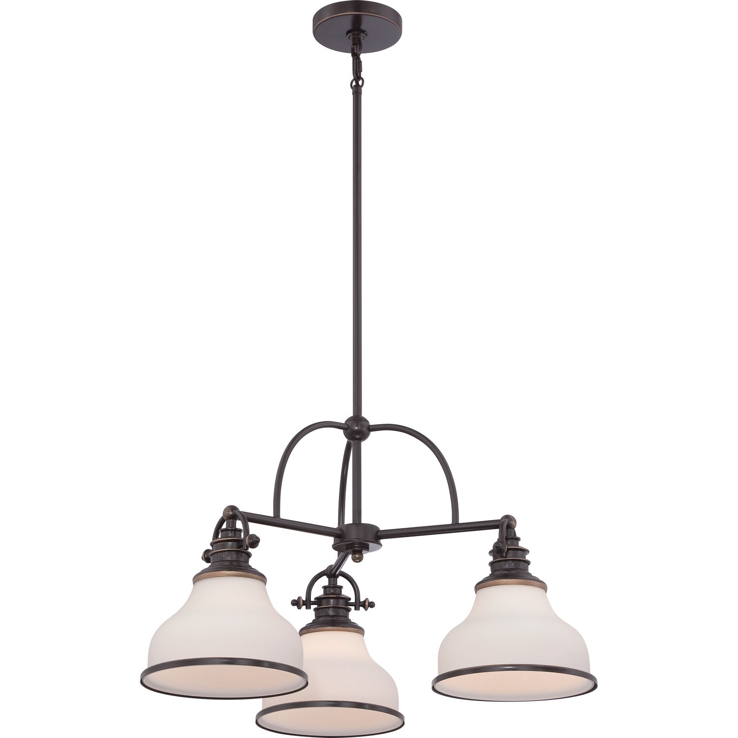 QUOIZEL Quoizel GRT5103PN Grant Chandelier 300W 24 inch width 15.5 inch height three light