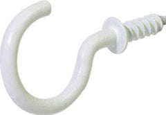 HILLMAN Hillman Fasteners 122236 White Vinyl Cup Hook 7/8 in 6 Pack