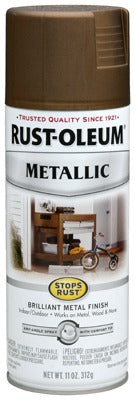 RUST-OLEUM Rust-oleum 7274-830 Metallic Spray Paint Antique Brass 11 Oz