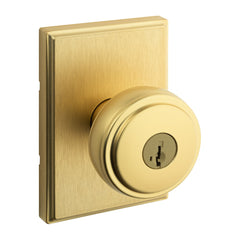KWIKSET Kwikset 740SOKTRCT-4S Sora Entry Knob Smartkey Satin Brass