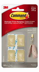 3M 3M Company 17032BR-4ES Small Brass Command Hook 4 Pack