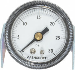 ASHCROFT Ashcroft 662876000135 Pressure Gauge 0-30 Psi 1-1/2 in