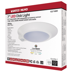 Nuvo Lighting 62/1680 SAT 62/1680 Disk Light Fixture 13 Watt 7.4 Inch