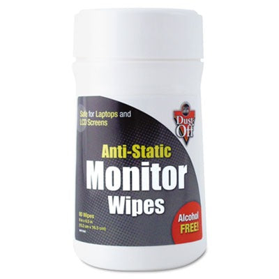 FALCON Falcon FALDSCT Dustoff Premoistened Monitor Cleaning Wipes 80/Tub