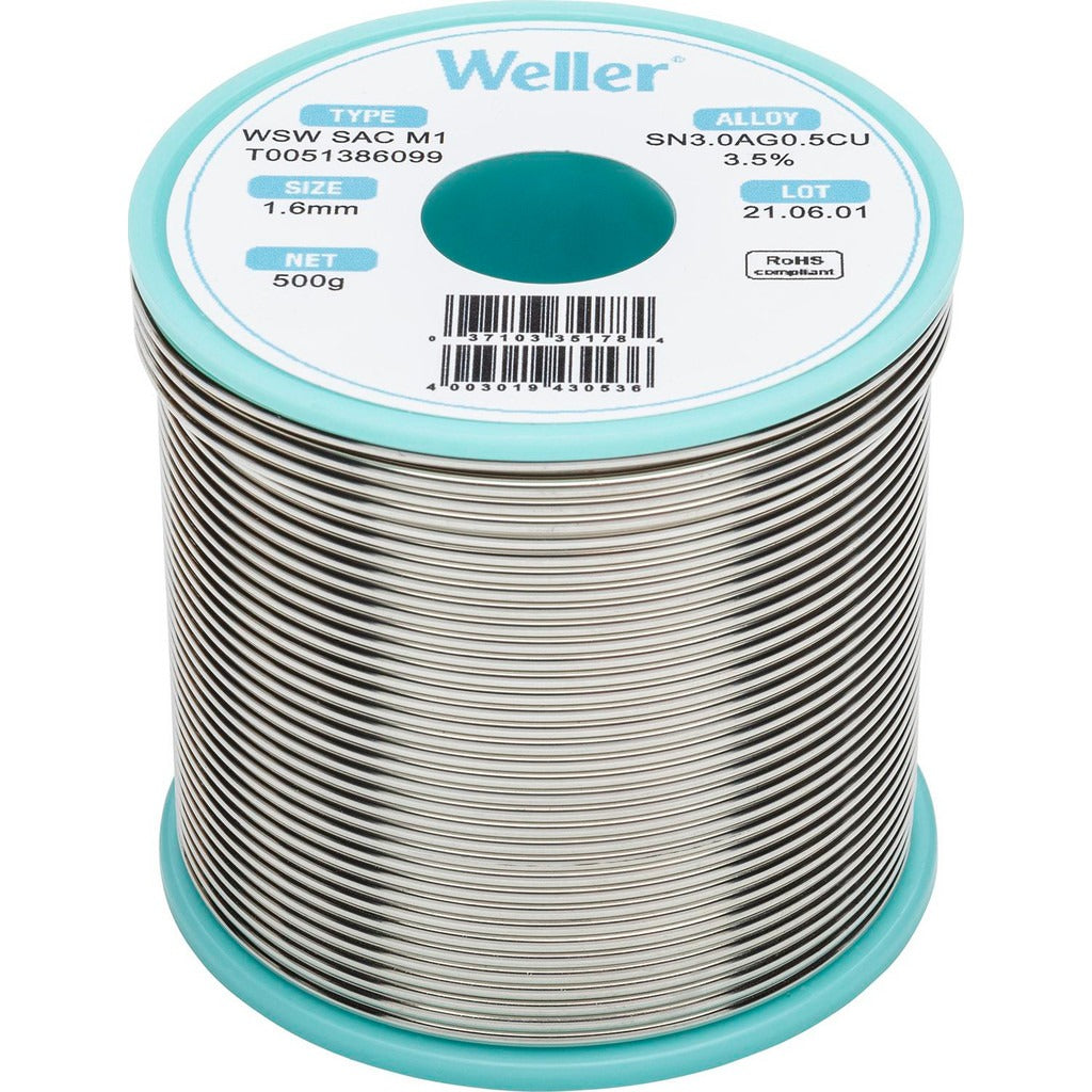 WELLER Weller T0051386099 Lead Free Solder Spool 500 G