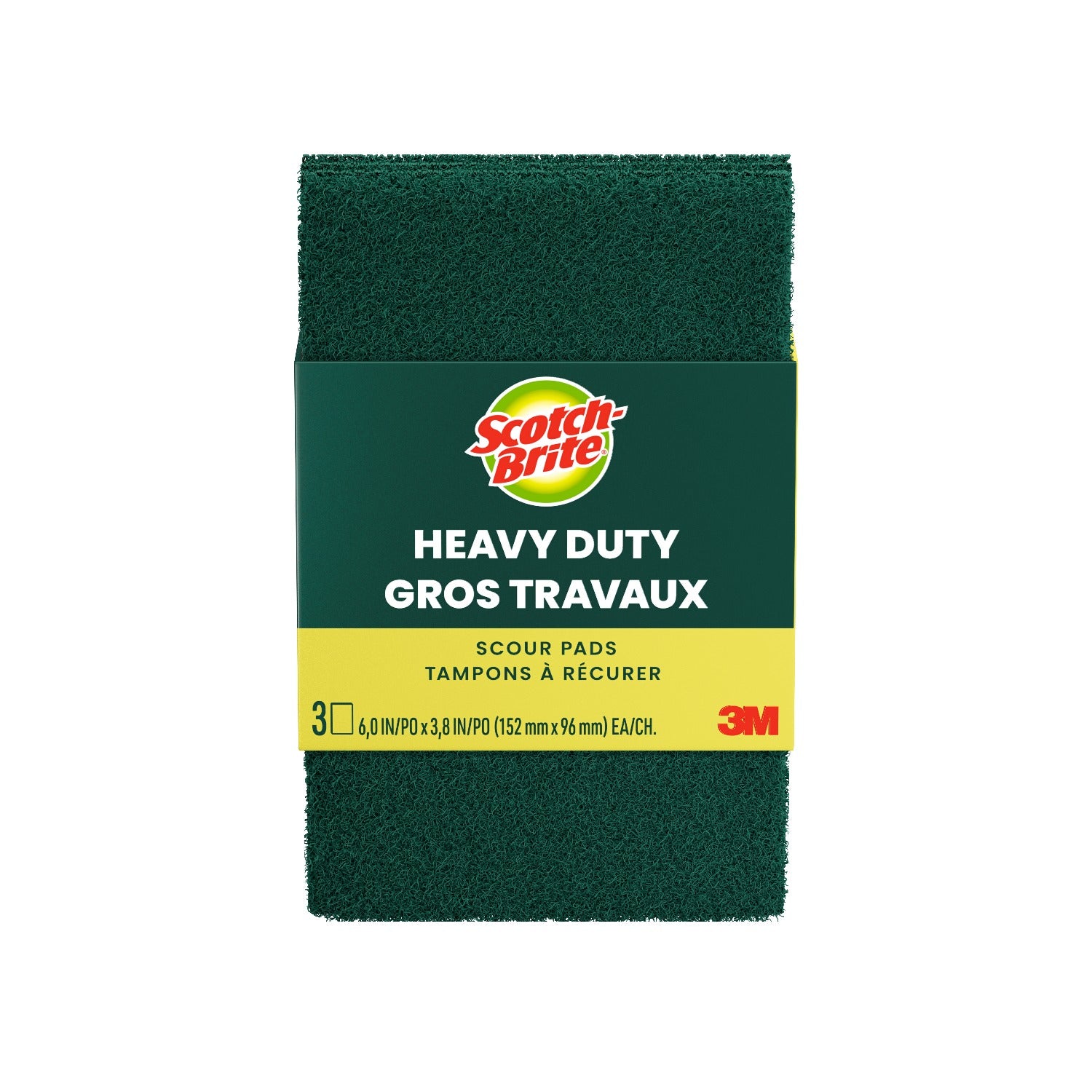 3M 3M 223-10 Heavy Duty Scouring Pad 6 in. (3 Pack) 7100022806