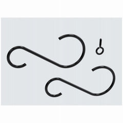 NATIONAL HARDWARE National Mfg N275-180 Black Extension Hook Kit 6 Inches