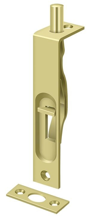 DELTANA Deltana 4FBS3 Flush Bolt Heavy Duty 4 Inches Bright Brass