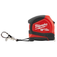 MILWAUKEE Milwaukee 48-22-6601 keychain tape measure with 10 lumen LED 10 ft L