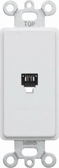 LEVITON Leviton Mfg Co 022-40649-00W Modular Phone Wall Jack