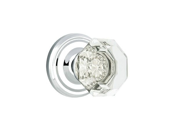 EMTEK Emtek 8100OTUS26 Old Town Glass Passage Knob Polished Chrome