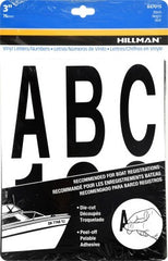 HILLMAN Hillman Fasteners 847015 Black Vinyl Letter Number Set 3in