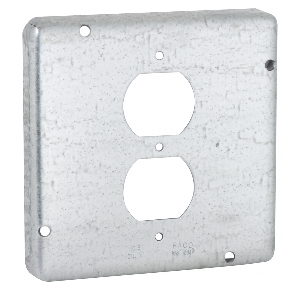 RACO RACO 972 Square Cover Exposed Work 4-11/16 1-Duplex