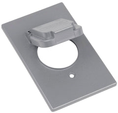 MULBERRY METAL PRODUCTS Mulberry Metal Products 30509 1-Gang Weatherproof Vertical Switch Single Receptacle Cover (1.405 in Opening)