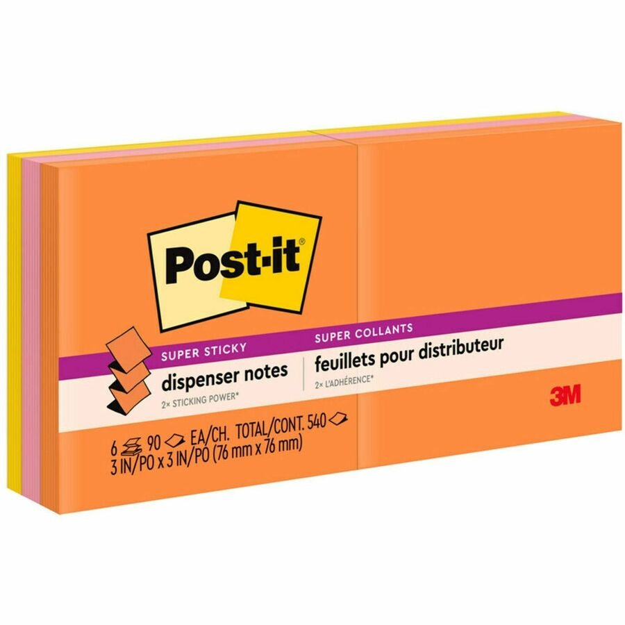 3M 3M MMMR3306SSUC Super Sticky Pop-Up Refill (3 x 3, 6 Pack) R330-6SSUC