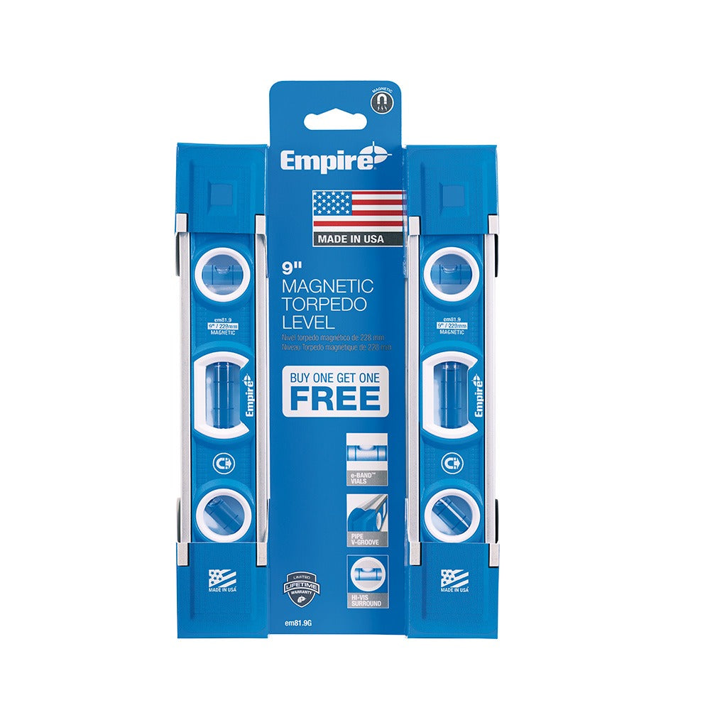 MILWAUKEE Milwaukee EM81.9G Torpedo Level 9 in (2 Pack)