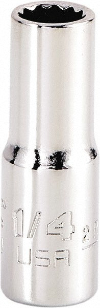 PROTO Proto J4708N 1/4 Inch Drive 12-point Hand Socket