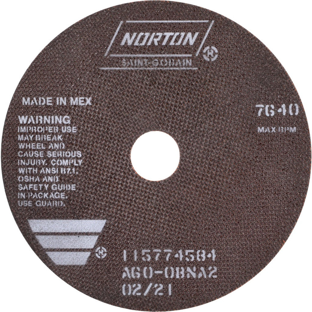 NORTON Norton 66253042983 Cutoff Wheel 8 in Aluminum Oxide 60 Grit