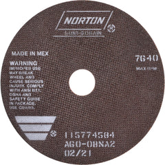 NORTON Norton 66253042983 Cutoff Wheel 8 in Aluminum Oxide 60 Grit
