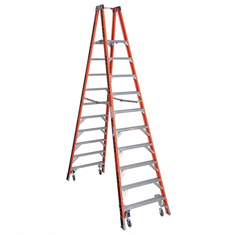 WERNER Werner pt7410-4c Twin Platform Stepladder 300 Lb 10 Ft