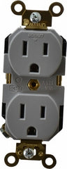 LEVITON Leviton 5262-GY Duplex Receptacle 15A 125V Nema 5-15R Gray