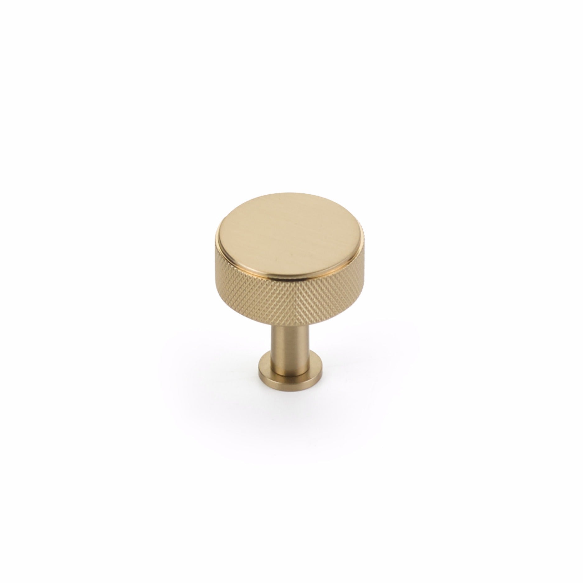 SCHAUB Schaub 5002-SSB Knurled Cabinet Knob Satin Brass