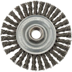 WEILER Weiler 94845 Knotted Wheel Brush 4 Inch Carbon Steel