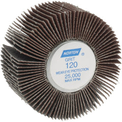 NORTON Norton 63642502648 Mounted Flap Wheel 120 Grit Aluminum Oxide