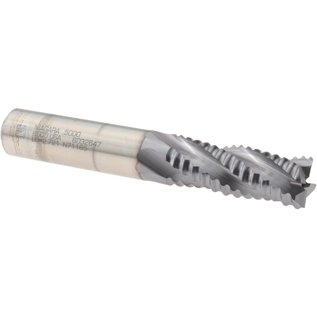 SECO TOOLS Seco 17014090 Roughing End Mill 1/2 in 4 Flute Cobalt Ticn