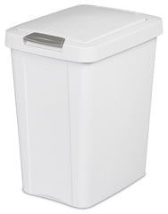STERILITE Sterilite 10438004 Touch Top Wastebasket 7.5 Gallon Slim
